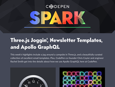The CodePen Spark 2022 codepen email
