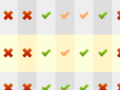 Horizontal Highlight table