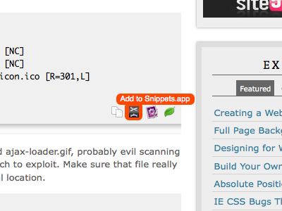 Snippet Add-To Tooltips