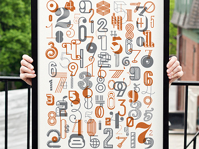 The Numbers Poster : 2 collab digits metallic michael michael spitz michaelspitz numbers numerals photo poster print screen print series spitz the numbers poster type typography