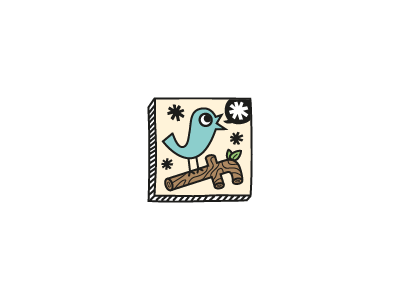 Facebook Goes Green achievement badge bird branch facebook icon icons illustration social media texture tweet twitter web wood