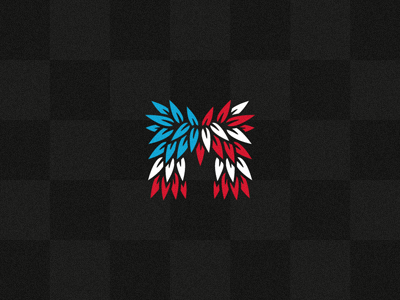 aMerica american blue branding checkered croatia flag identity initial logo m michael michael spitz red spitz usa white