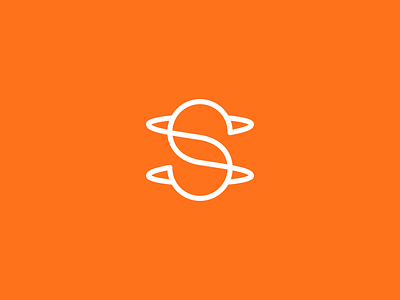 Orbital S branding identity logo mark monogram orbit planets rings s saturn space