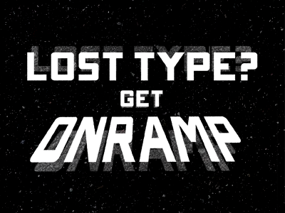 ONRAMP FONT via LOST TYPE black and white custom type font lettering lost type michael spitz michaelspitz onramp release type typeface typography