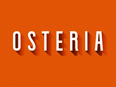 OSTERIA branding identity lettering print texture type typography