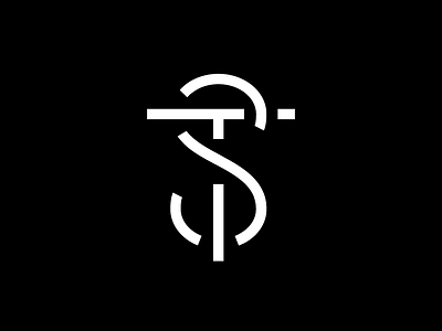 ST black and white branding identity lettering logo monogram monoweight type typography