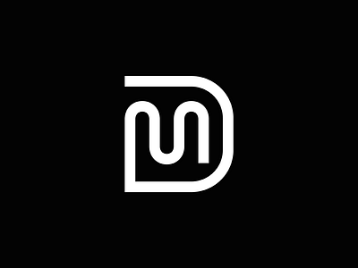 DM black and white branding identity logo monogram type typography