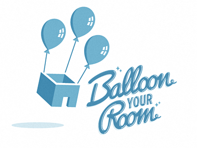 Balloon Your Room : Final balloon branding custom type identity lettering logo logotype room script