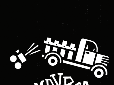 Film Truck black and white branding bumpy camera film identity illustration retro road truck