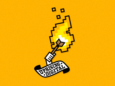 Flaming Pixels by Michael Spitz on Dribbble