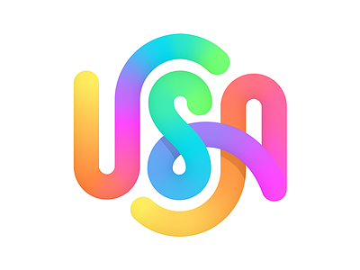 USA #LoveWins america lettering ligature logo merica monogram pride progress rainbow type typography usa