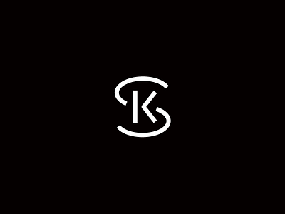 SK black and white branding identity logo monogram type typography