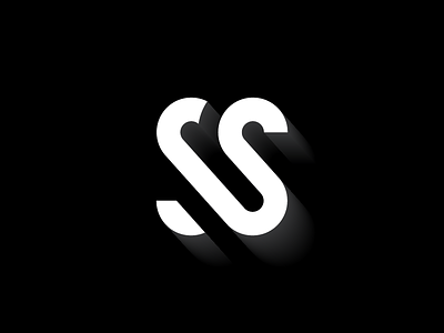 SS black and white branding identity logo monogram ss type typography