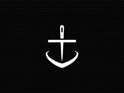 Nautical Threads anchor apparel black and white boat branding clothing identity iron logo mark michael spitz michaelspitz nautical needle ocean sea ship