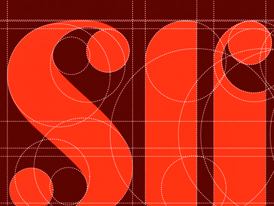 SUMAC : Typeface circles construction font guides red sumac type typeface typography