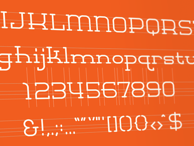MINOR SLAB font glyphs grid lost type low crossbars lowercase michael spitz michaelspitz numerals slab typeface uppercase wip