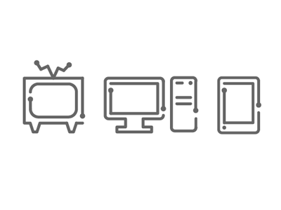 Circuitry Icons computed digital google google business icon icons illustration linear michael spitz michaelspitz monoweight motion graphics tablet technology tv