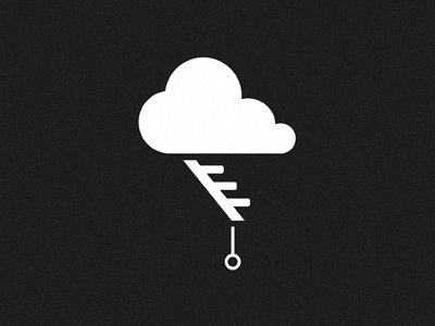 Cloud Storage attic black and white branding cloud identity lightening logo mark michael spitz michaelspitz stairs storage web
