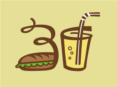 3F : 2 beverage branding cup drink food identity lettering logo sandwich straw type typography