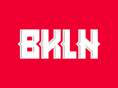 BKLN basketball bklyn bknets branding brooklyn custom type identity logo logotype michael spitz michaelspitz nba nets sports type typography