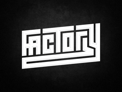 Factory black and white branding custom type identity logo logotype michael spitz michaelspitz type typography wordmark