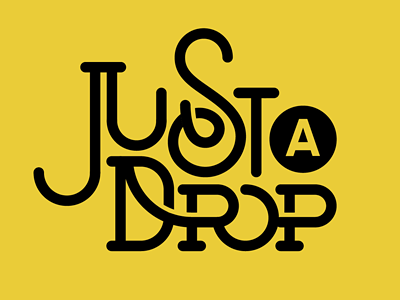 Just A Drop a train custom type lettering letterpress ligature michael spitz michaelspitz mta nyc poster quote subway type typography