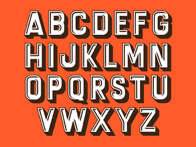 Coffee Pot : Glyphs 3d alphabet bevel coffee display type font michael spitz michaelspitz retro type type specimen typeface typography