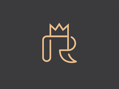 Royal branding crown identity initial lettering logo r type typography