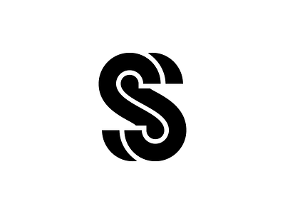 SS Monogram black and white branding identity lettering logo monogram ss type typography