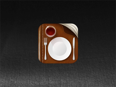 Le Menu : V1 app book dining icon icons ios ipad leather menu restaurant table