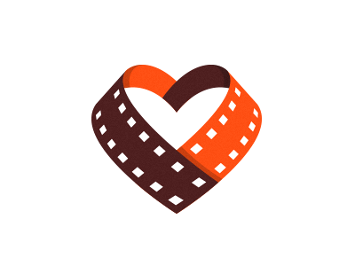 Charitable Filmaking : Mark Update branding charity donations film film strip filmmaking heart identity logo loop