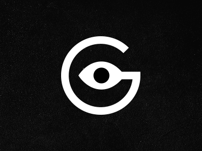 GI round black and white branding eye g identity logo mark michael spitz michaelspitz monogram