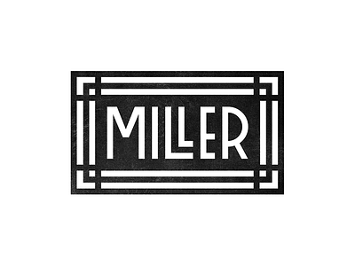 MILLER black and white branding cabinetry custom type furniture identity lettering logo logotype michael spitz michaelspitz type typography wood woodworking
