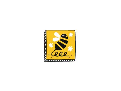 NEWBIE badge bee icon icons newbie writing