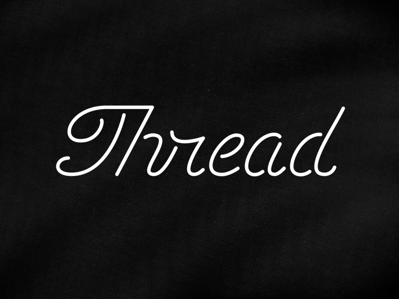 Thread Script monoweight michael spitz michaelspitz custom type type typography branding identity logotype logo fashion black and white thread string script mono line