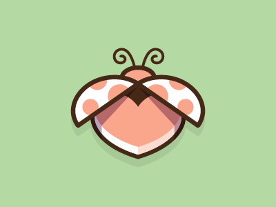 GIVEBUG : 3B bug charity heart identity illustration logo