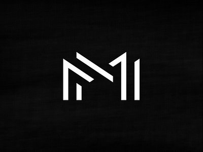 MM Monogram black and white branding identity logo m mark michael spitz michaelspitz monogram