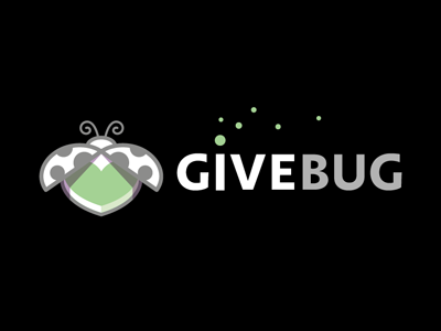 GIVEBUG : FINAL bug charity heart identity lights logo
