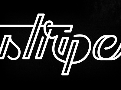 Stripe Script branding crop custom type identity lettering ligature logotype loop mono line script stripe type typography wip word mark
