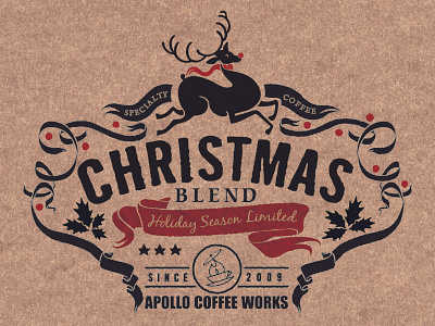 Apollo Coffee Works Christmas Label