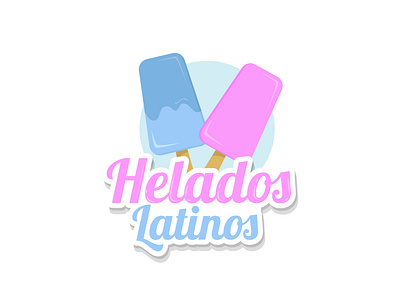 Logo Helatos Latinos desenho design designer draw helatos ice ice cream illustrator logo logotipo projeto