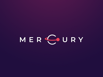 Mercury branding clean dark design development logo minimal planet space