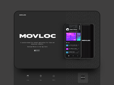 Landing Page - Movloc App Concept app appdesign application brutalism clean concept design films interface landing page minimal movies pullbear retro sketch typography ui ux web website