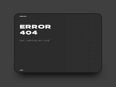 Error 404 - Movloc App Concept app brutalism clean design error 404 films interface minimal movies pullbear retro sketch typography ui ux web website