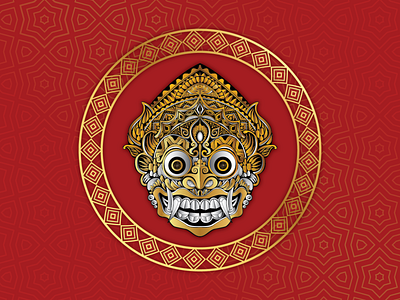 BALI Demon demon illustrator mandalaart mask