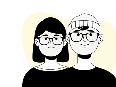 LIVO Eyewear Faces Illustration design eyewear flat icon illustration ui