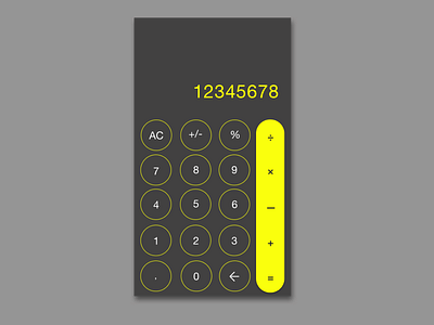 Calculator app dailyui ui ui ux
