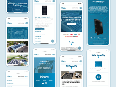 Sales of solar panels - mobile view