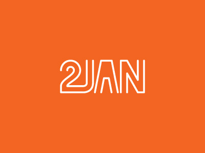 2JAN_ Graphic studio 2jan design graphic logo orange studio team white work