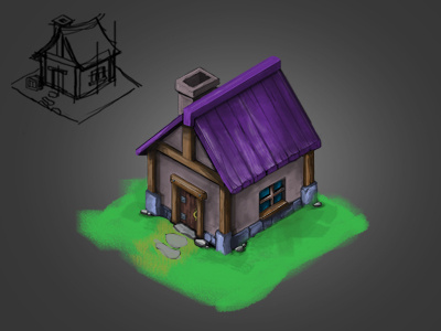 Isometric House first fun game house icon isometric photoshop work
